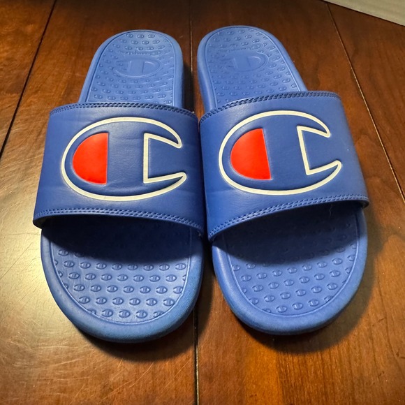 Champion Other - Champion Men's Blue Slides Sandals Size 10M Casual Comfort Pool Beach Slides